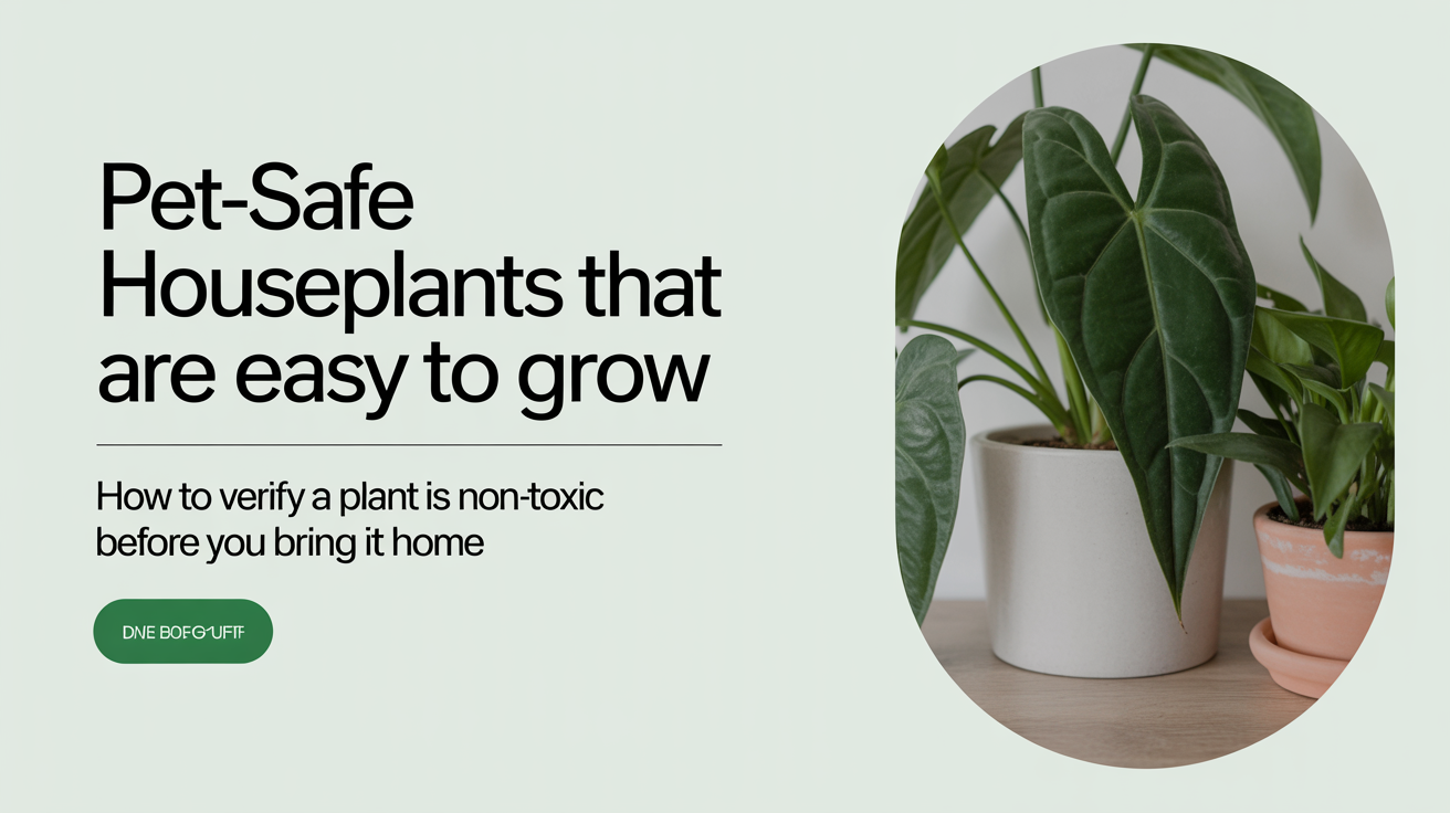 How to Verify a Plant Is Non-Toxic Before You Bring It Home